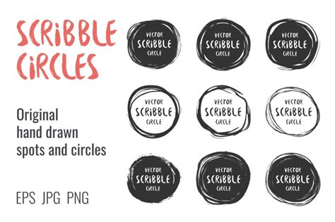 Hand Drawn Scribble Circles By Katerina Ivanova Thehungryjpeg