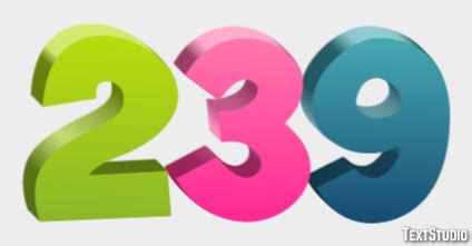 239 Text Effect and Logo Design Number