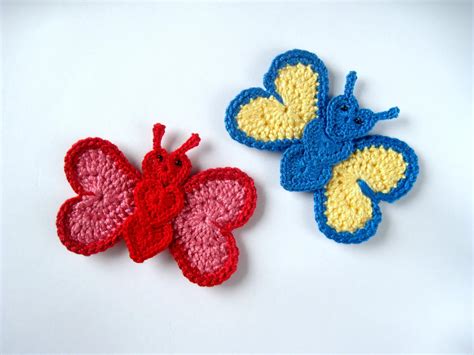 Crochet Butterfly Applique | AllFreeCrochet.com