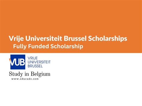 ScholarshipsAds on LinkedIn: Vrije Universiteit Brussel Scholarships