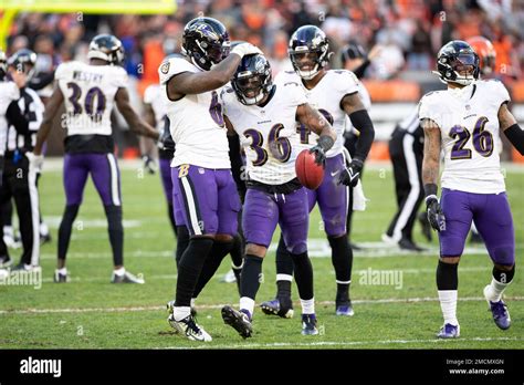 Baltimore Ravens Safety Chuck Clark 36 Celebrates After Recovering An