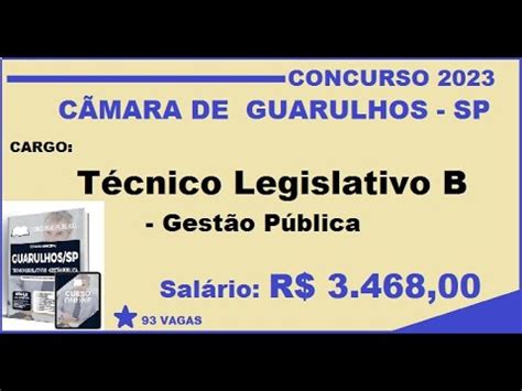 Apostila Edital concurso Câmara de Guarulhos SP 2023 Técnico