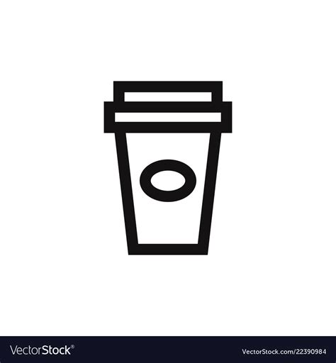 Coffee Paper Cup Icon Royalty Free Vector Image