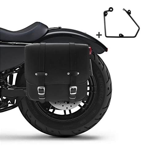 Borsa Laterale Con Supporto Compatibile Con Moto Custom Sinistra