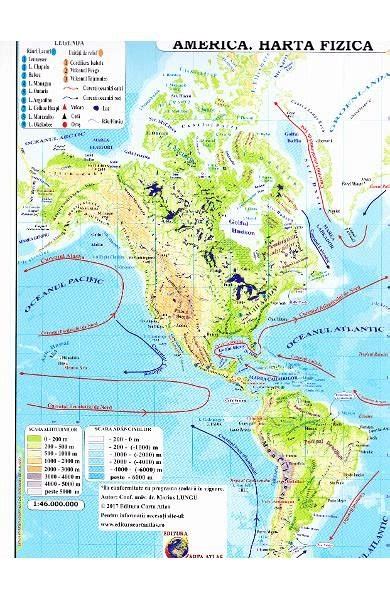 Harta Fizica America Harta Politica America Pliata De Diverta