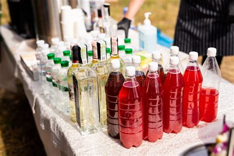 Plastic And Glass Bottles Of Assorted Alcoholic And Non Alcoholic