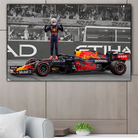 Max Verstappen Wall Art F1 Redbull Racing Car Canvas Print Redbull