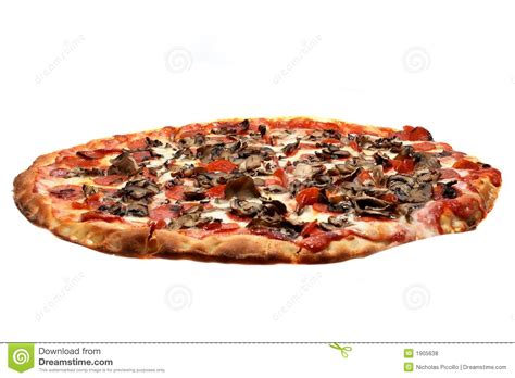 Pepperoni Et Pizza De Champignon De Couche Photo Stock Image Du