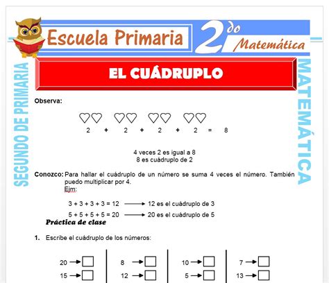 El Cu Druplo Para Segundo De Primaria Escuela Primaria 14364 The Best