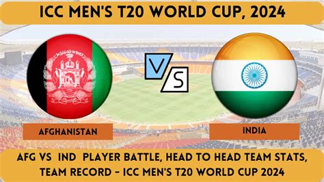 AFG Vs IND Player Battle Head To Head Team Stats Team Record ICC