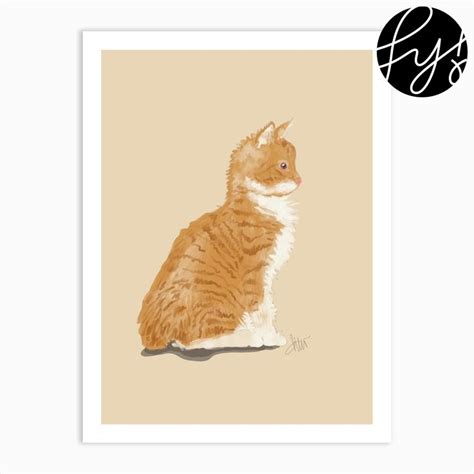 Orange Tabby Cat Art Print