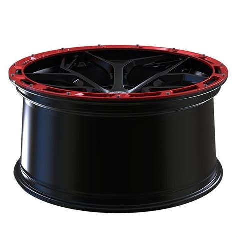 Custom Design Black Spokes Red Cover Rings Monoblock Piece Luxury