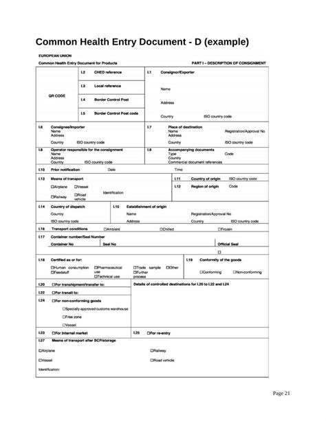 PDF Common Health Entry Document D Example DOKUMEN TIPS