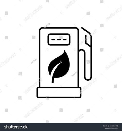 Gas Station Leaves Black Outline Logo Stock Vector (Royalty Free) 2270959351 | Shutterstock