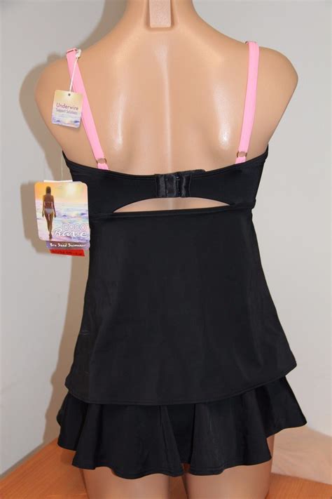 Nwt Coco Rave Swimsuit Bikini Skirt Pc Set Size Xs Dd Black