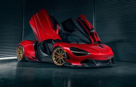 Обои Red Front Side Mclaren 720S McLaren 720S Open Door на