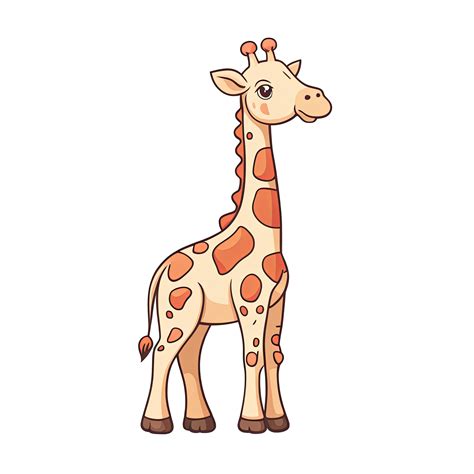 ai generiert süß Giraffe Karikatur Illustration zum Kinder auf