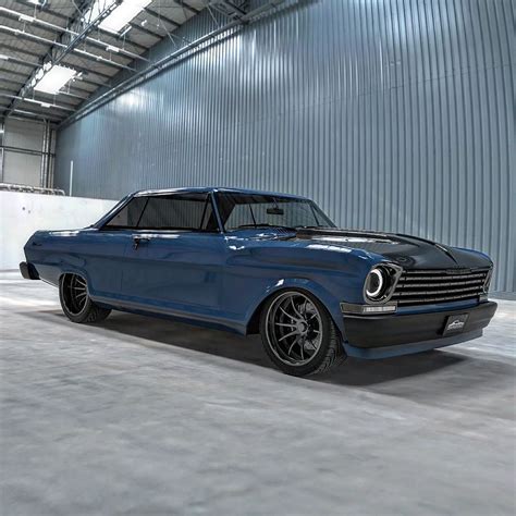 Shoe Box ‘63 Chevy Nova Restomod Is Blue and Carbon Ready for New Pro Touring Life - autoevolution