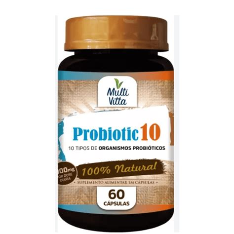 Encontre Probiotic 10 1000mg 60 Cápsulas Multivitta na FloraFlix