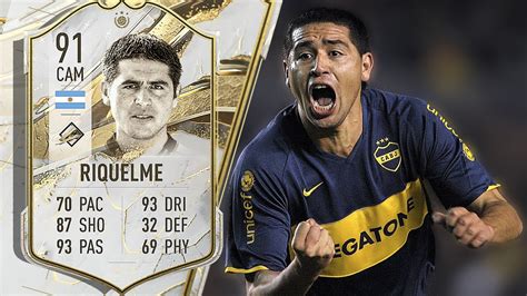 91 Prime Icon Riquelme Player Review Fifa 23 Youtube