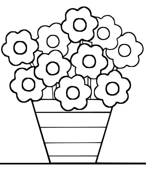 Empty Flower Pot Coloring Pages