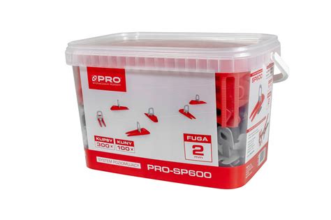 PRO SYSTEM POZIOMOWANIA PŁYTEK 2mm SP600 400szt MIX KLIPSY i KLINY 3