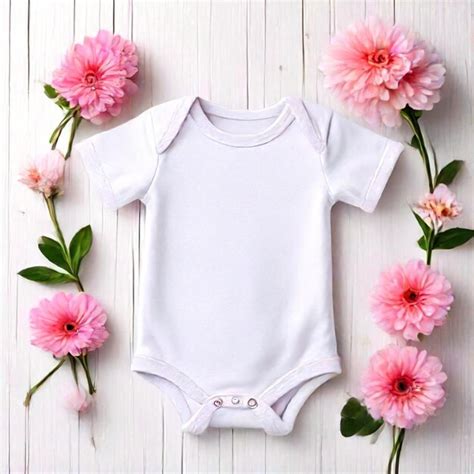 A Babys Diaper With Pink Flowers And A Picture Of A Baby In The Middle