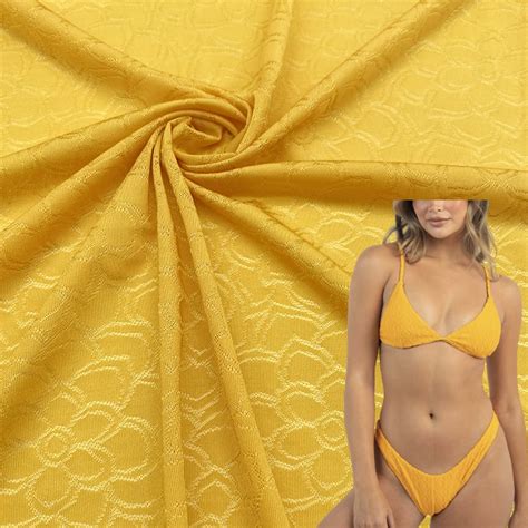 Fabrics And Textiles Jacquard Light Weight Nylon Spandex Way Stretch Swimsuit Fabric For Bikini