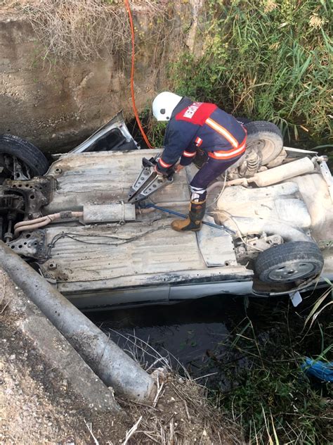 Mersin De Otomobil Sulama Kanal Na Devrildi L Haberler