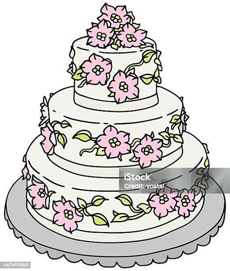 Wedding Cake Stock Illustration Download Image Now 2015 Bakery