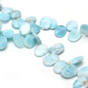 Nat Rliche Larimar Glatt Ovale Perlen X Mm Bis X Mm Larimar