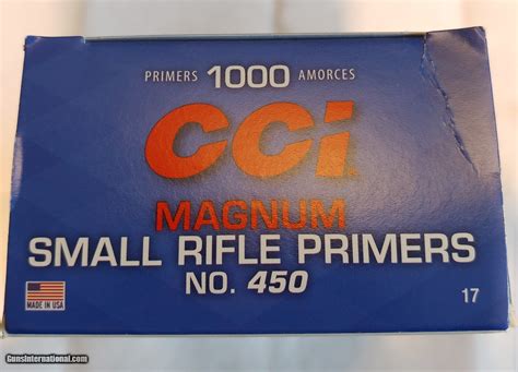 CCI Magnum Small Rifle Primers No 450 1 000 Count