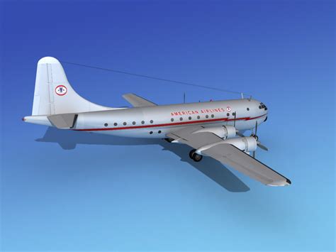 Boeing 377 American Airlines 3d Model Rigged Cgtrader