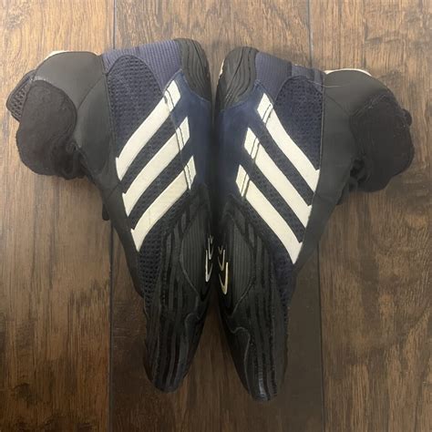 Adidas Blue And Black Brandon Slay Super Slay Wrestling Shoes