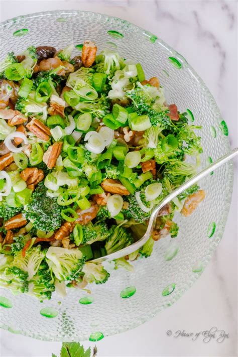 Crispy Crunch And Creamy Bliss Broccoli Pecan Salad The House Of Elyn Ryn