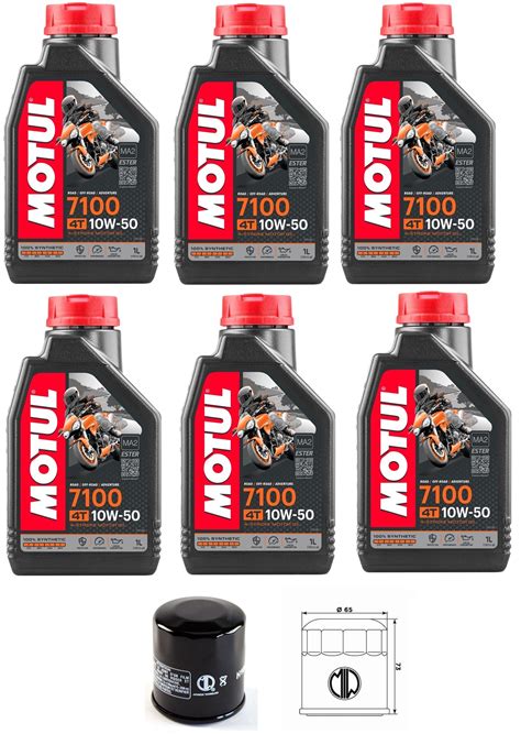 KIT TAGLIANDO 6 LT LITRO OLIO MOTUL 7100 10W50 100 SINTETICO 268303