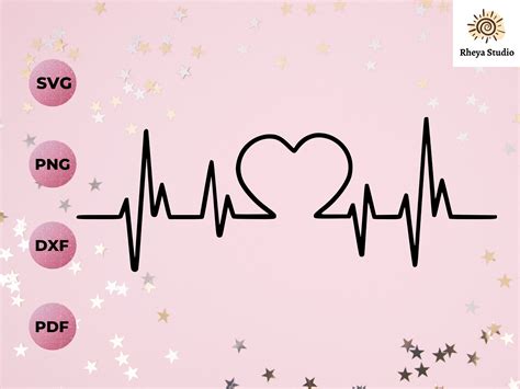 Heartbeat Svg Heart Beat Svg Ekg Svg Digital Download Svg Etsy Israel