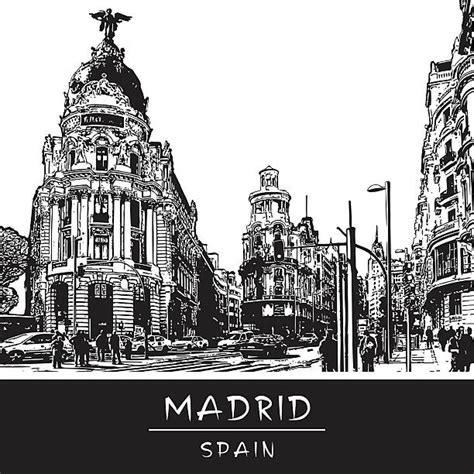 150 Gran Via Madrid Stockillustraties Royalty Free Vector