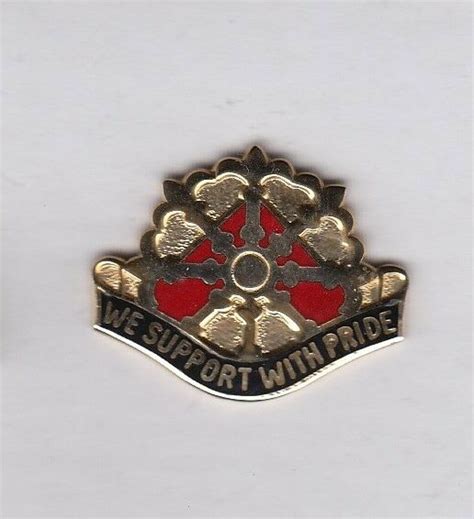 US Army 46th Support Group Quartermaster Supply QM Crest DUI Badge S 21