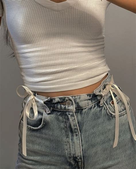 Ribbon Bow Tie Jeans Idea Fix The Waist Size Kellygiovannac Mode