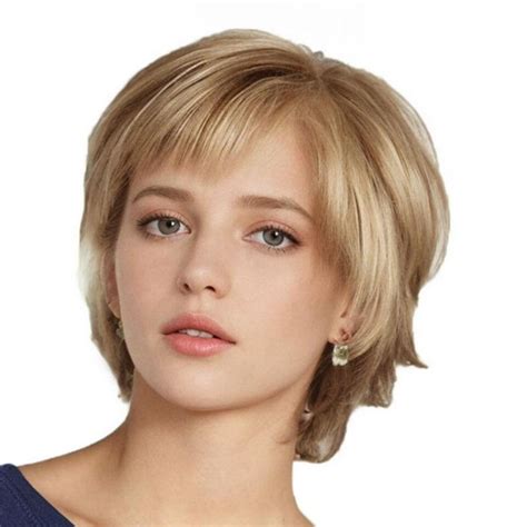 Light Golden Short Hair Human Hair Blend Capless Wig Natural Daily Mix Blonde F1 Ebay