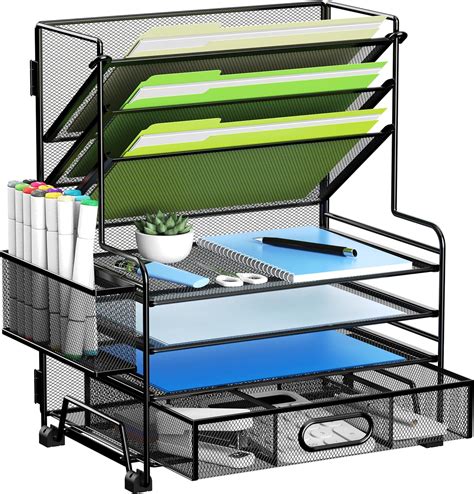 MINDEPOT Organizador De Papel De 4 Niveles Soporte Para Archivos De 3