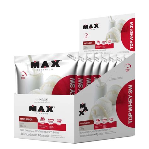 Top Whey W Mais Sabor Sach S G Sabor Leite Max Titanium