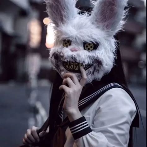 halloween scary mask halloween costume for adults Bloody rabbit ...