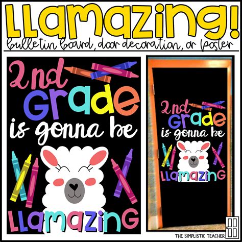 Llamazing Back To School Llama Bulletin Board Kit Door Decoration Set Or Poster By Teach Simple