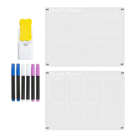 TABLEAU EFFAÇABLE À sec tableau de planification transparent pour EUR