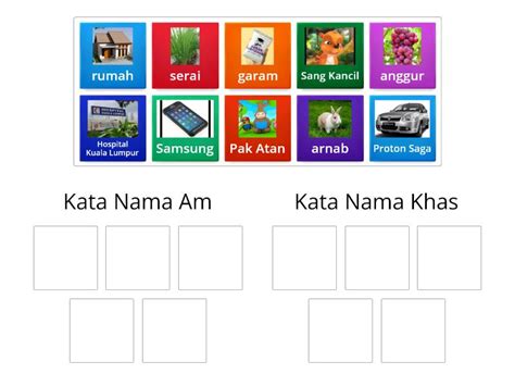 Kata Nama Am Dan Kata Nama Khas Group Sort