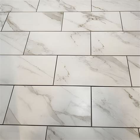 Sanden Calacatta Gold Marble Matte 12 In X 24 In Glazed Porcelain