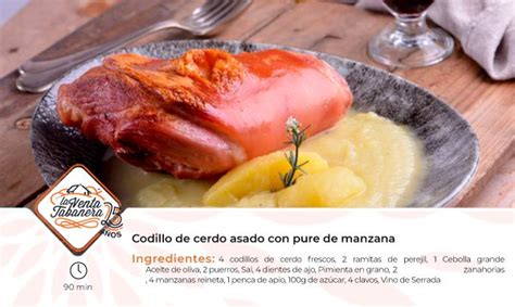 Codillo De Cerdo Asado Con Pure De Manzana La Venta Tabanera