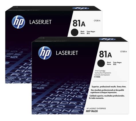 HP 81A CF281A Black Original LaserJet Toner Cartridge 2 Pack Walmart